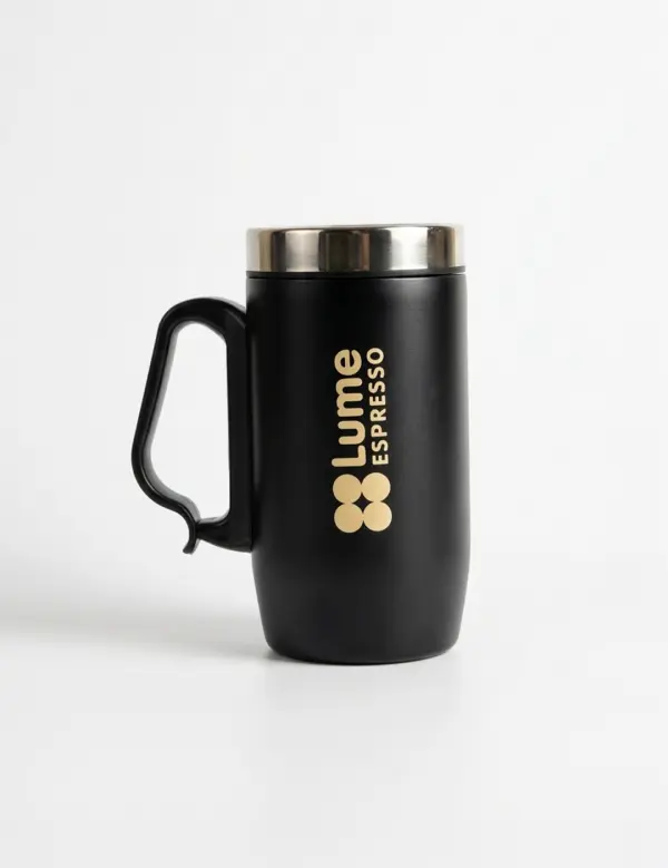 Lumeespresso Kulplu Siyah Termos
